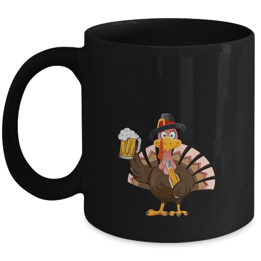 Happy Drinksgiving Dranksgiving Friendsgiving Thanksgiving Mug-Coffee Mug-Mug-Black