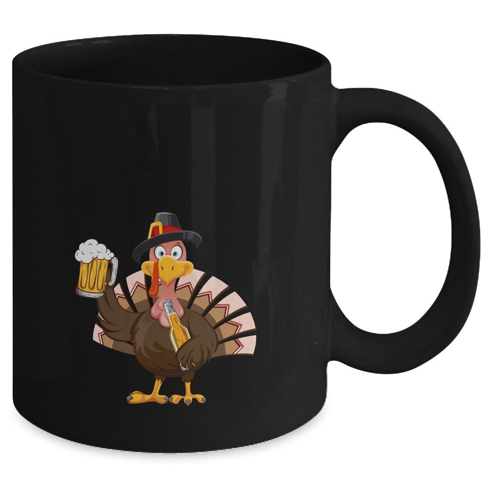 Happy Drinksgiving Dranksgiving Friendsgiving Thanksgiving Mug-Coffee Mug-Mug-Black