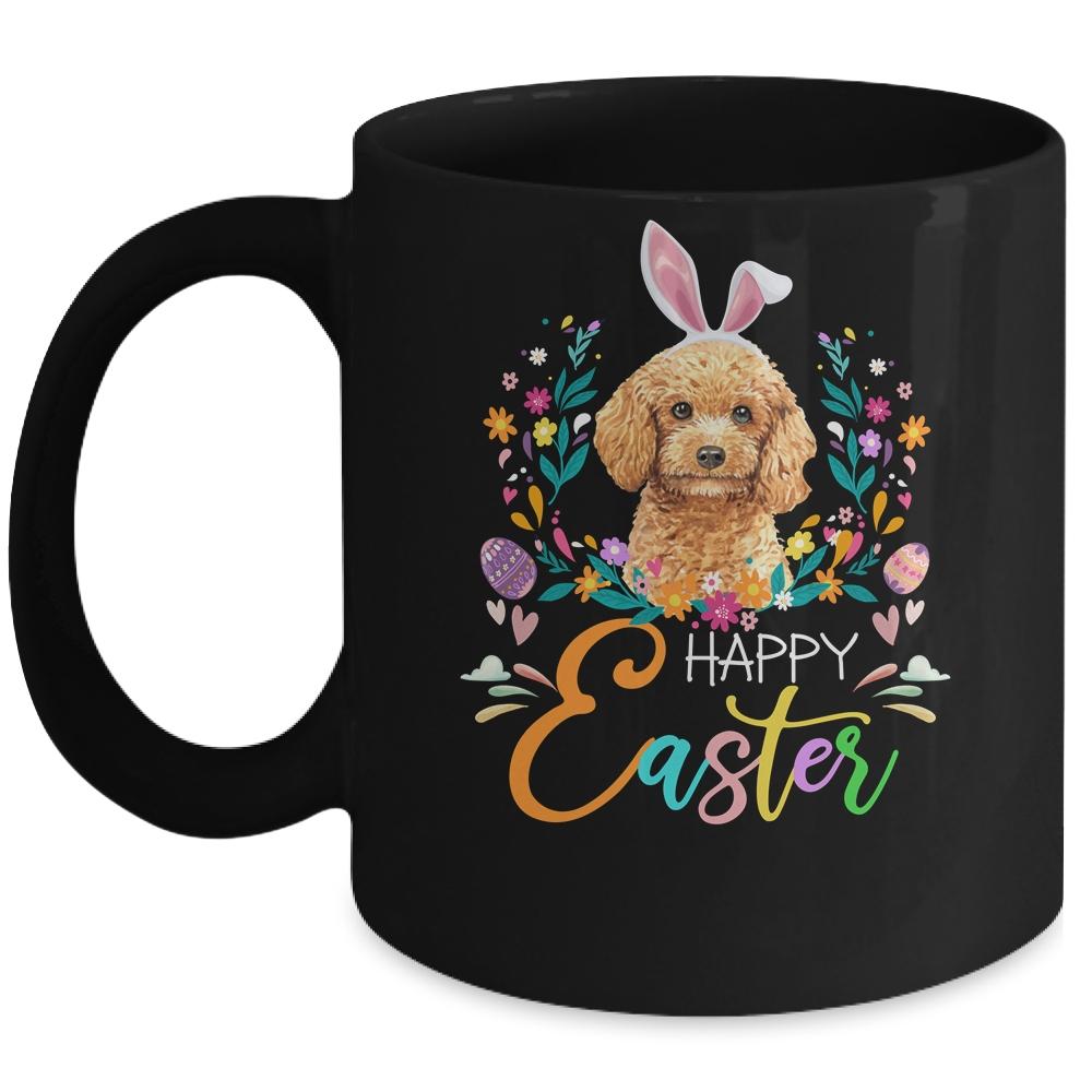 Happy Easter Bunny Poodle Lovers With Easter Eggs Mug