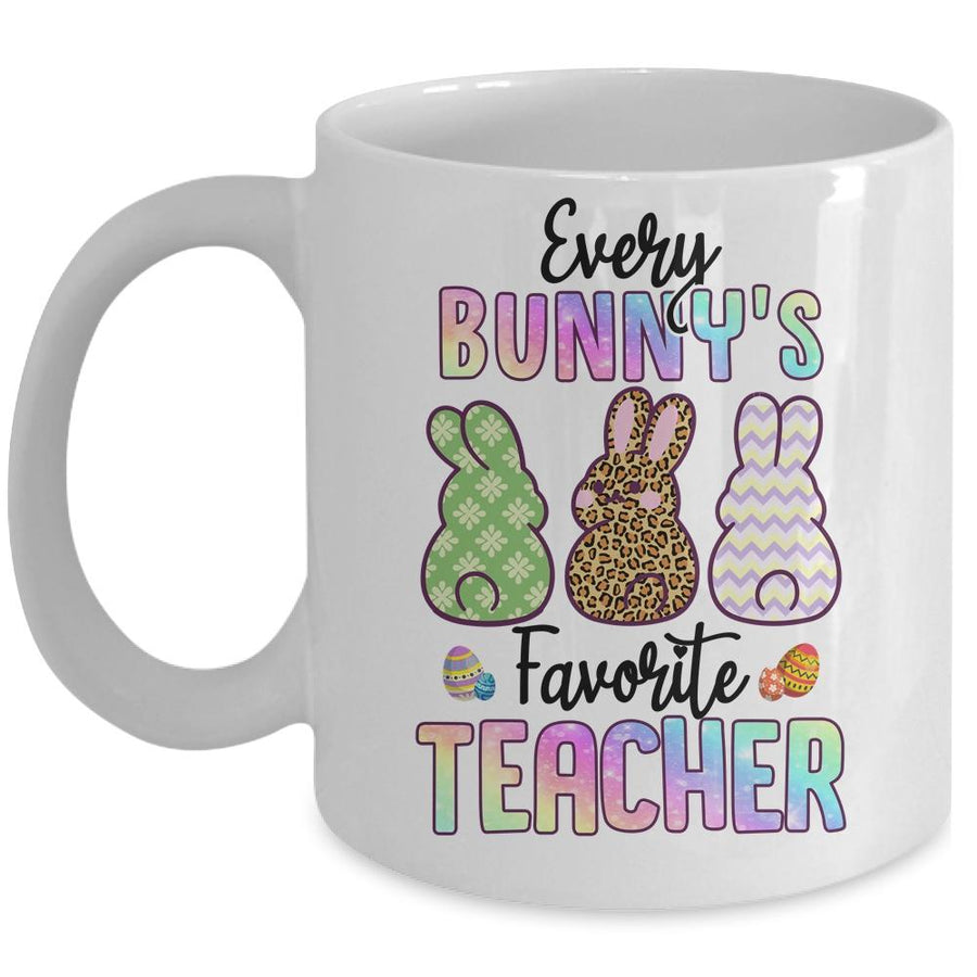 Happy Easter Every Bunny Is Favorite Teacher Rabbits Mug-Coffee Mug-Mug-White