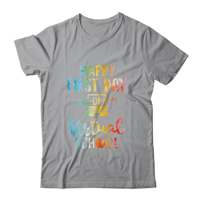 Happy First Day of Virtual School Teacher Online Teaching-T-Shirt & Hoodie-Classic T-Shirt-Sport Grey