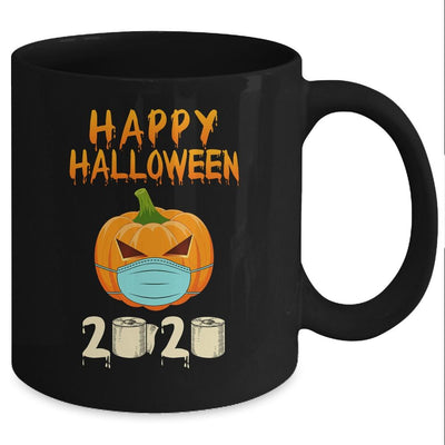 Happy Halloween 2020 Pumpkin Mask Funny Quarantine Gift Mug-Coffee Mug-Mug-Black