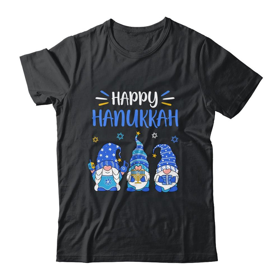 Happy Hanukkah Gnome Menorah Dreidel Christmas Xmas-T-Shirt & Sweatshirt-Classic T-Shirt-Black