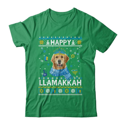 Happy Hanukkah Golden Retriever Hanukkah Ugly Sweater Christmas-T-Shirt & Sweatshirt-Classic T-Shirt-Irish Green