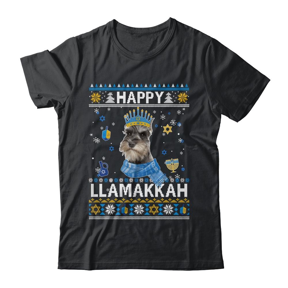 Happy Hanukkah Schnauzer Hanukkah Ugly Sweater Christmas