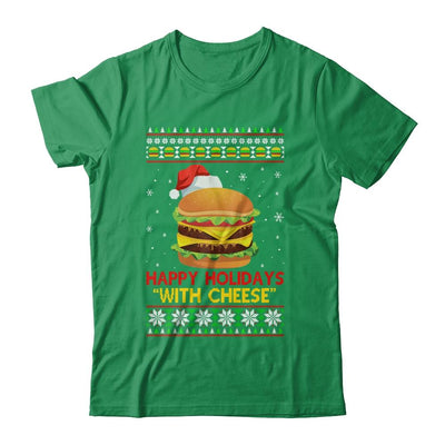 Happy Holidays With Cheese Christmas Cheeseburger Gift-T-Shirt & Sweatshirt-Classic T-Shirt-Irish Green