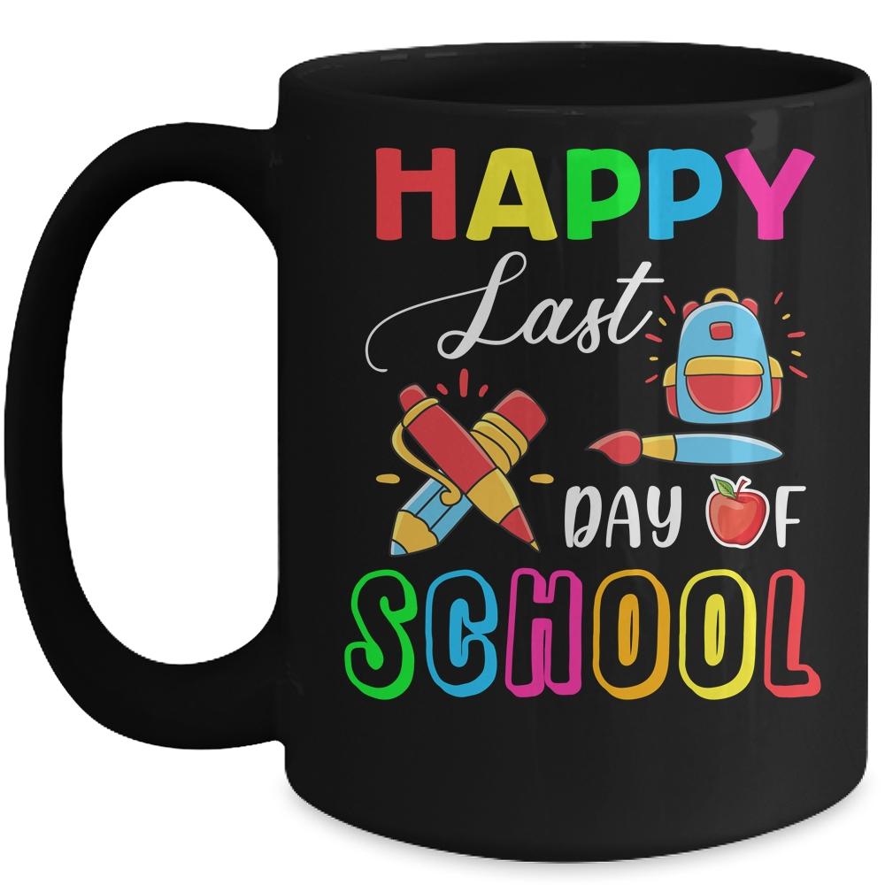 Happy Last Day Of School Teacher Boys Girls Kids Mug-Coffee Mug-Mug-Black