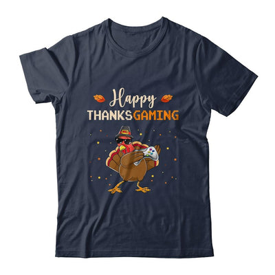 Happy Thanksgiving Video Game Dabbing Turkey-T-Shirt & Hoodie-Classic T-Shirt-Navy