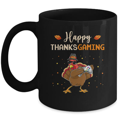 Happy Thanksgiving Video Game Dabbing Turkey Mug-Coffee Mug-Mug-Black