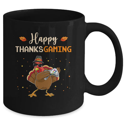 Happy Thanksgiving Video Game Dabbing Turkey Mug-Coffee Mug-Mug-Black