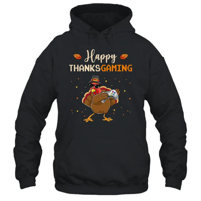 Happy Thanksgiving Video Game Dabbing Turkey-T-Shirt & Hoodie-Pullover Hoodie-Black