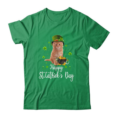 Happy st catrick's day cat st patricks day Women Kids-T-Shirt & Hoodie-Classic T-Shirt-Irish Green