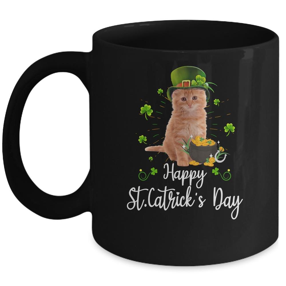 Happy st catrick's day cat st patricks day Women Kids Mug