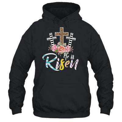 He Is Risen Christian Easter Happy Eater Day For Women-T-Shirt & Tank Top-Pullover Hoodie-Black