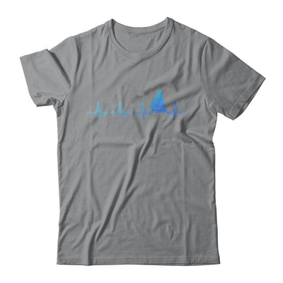 Heartbeat Sailing Sailboat Captain Funny Sailors-T-Shirt & Tank Top-Classic T-Shirt-Sport Grey
