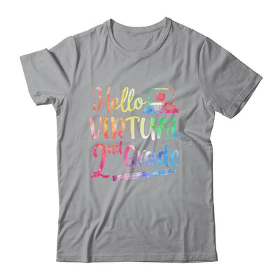 Hello Virtual 2nd Grade Teacher Gift Back To School 2021-T-Shirt & Hoodie-Classic T-Shirt-Sport Grey
