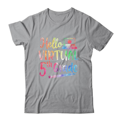 Hello Virtual 5th Grade Teacher Gift Back To School 2021-T-Shirt & Hoodie-Classic T-Shirt-Sport Grey