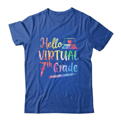Hello Virtual 7th Grade Teacher Gift Back To School 2021-T-Shirt & Hoodie-Classic T-Shirt-Royal