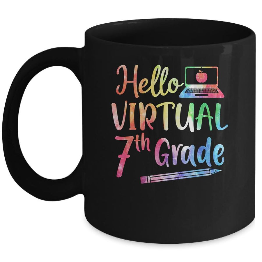 Hello Virtual 7th Grade Teacher Gift Back To School 2021 Mug-Coffee Mug-Mug-Black