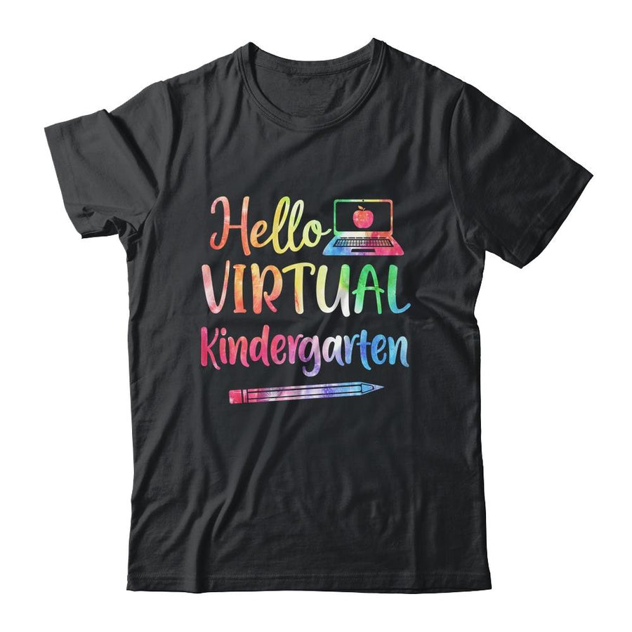 Hello Virtual Kindergarten Teacher Gift Back To School 2021-T-Shirt & Hoodie-Classic T-Shirt-Black