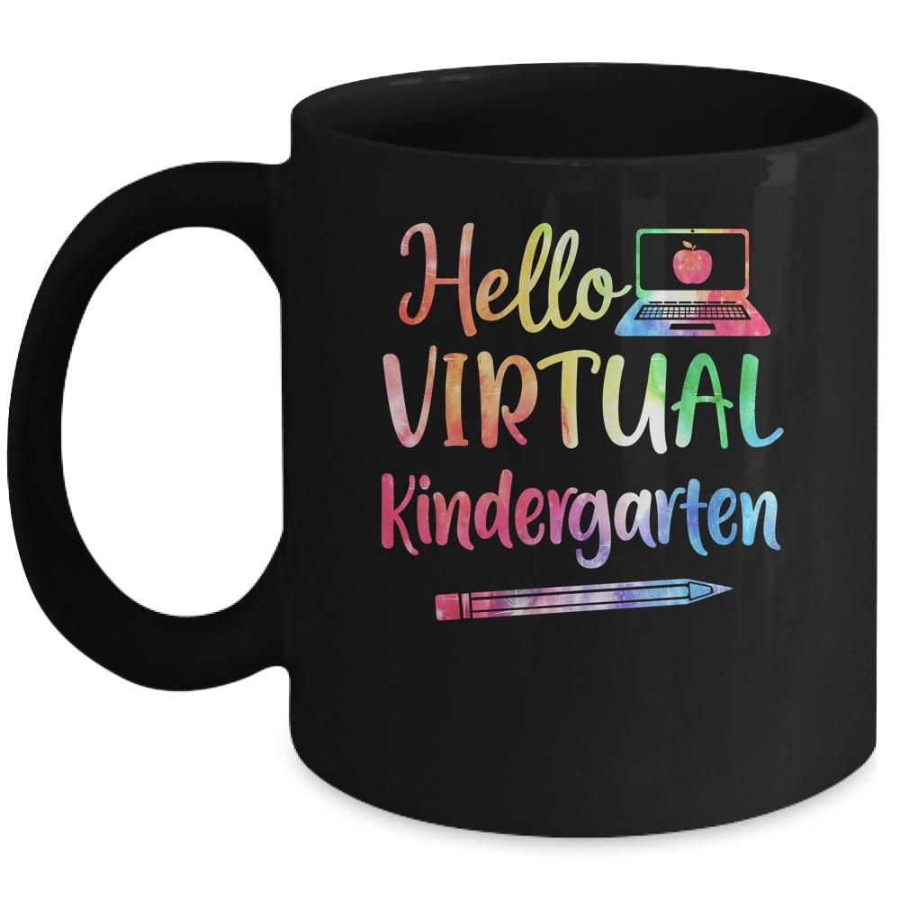 Hello Virtual Kindergarten Teacher Gift Back To School 2021 Mug-Coffee Mug-Mug-Black