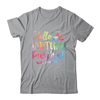 Hello Virtual Preschool Teacher Gift Back To School 2021-T-Shirt & Hoodie-Classic T-Shirt-Sport Grey