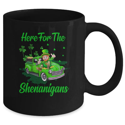 Here For The Shenanigans Leprechaun Truck St Patricks Day Mug-Coffee Mug-