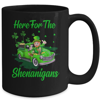 Here For The Shenanigans Leprechaun Truck St Patricks Day Mug-Coffee Mug-