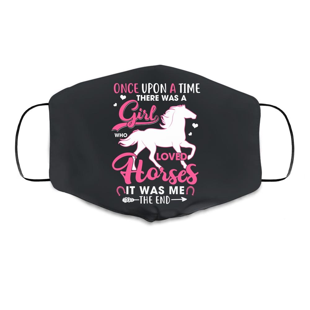 Horse Girl Horses Show Jumping Equestrian Barrel Racing Cloth Face Mask