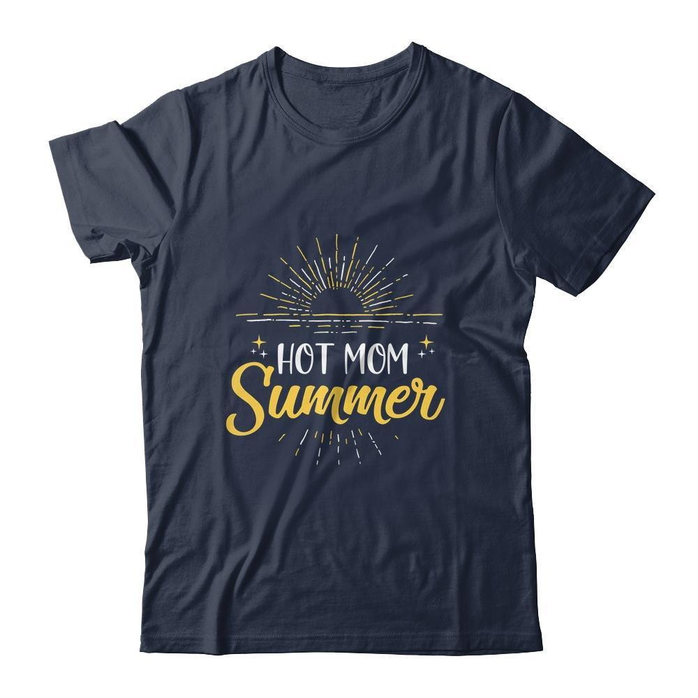 Hot Mom Summer Hot Mommy Summer Vacation Women-T-Shirt & Tank Top-Classic T-Shirt-Navy