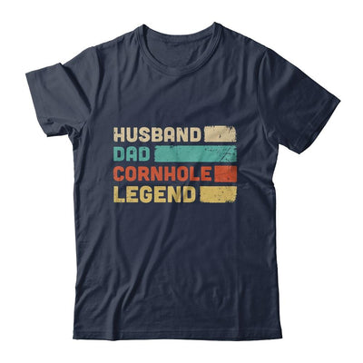 Husband Dad Cornhole Legend Funny Cornhole Game-T-Shirt & Hoodie-Classic T-Shirt-Navy