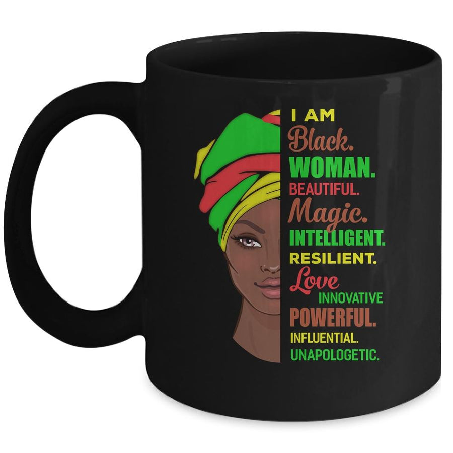 I Am Black Woman Black History Month Mug-Coffee Mug-Mug-Black