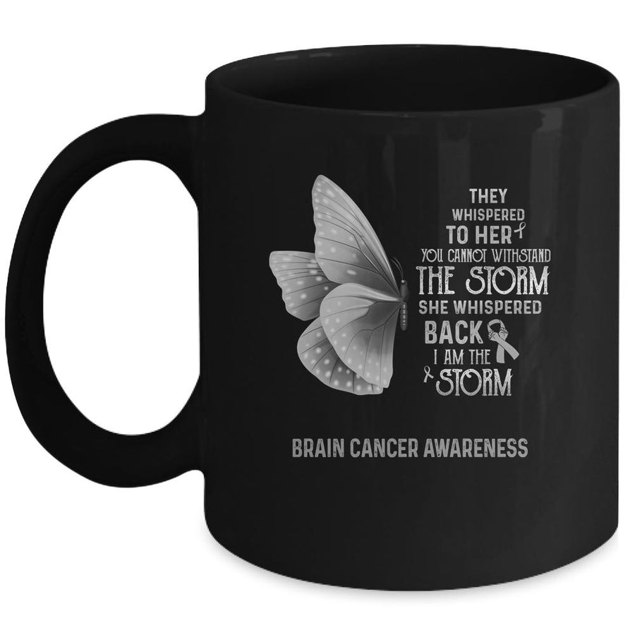 I Am The Storm Brain Cancer Awareness Butterfly Mug-Coffee Mug-Mug-Black