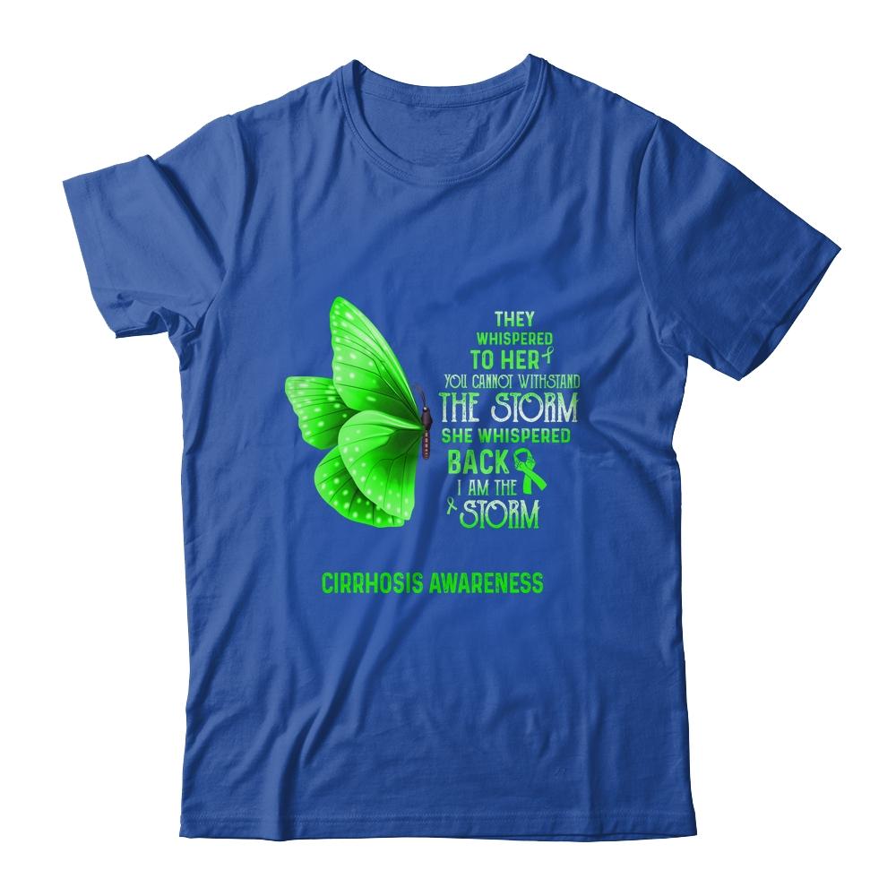 I Am The Storm Cirrhosis Awareness Butterfly-T-Shirt & Tank Top-Classic T-Shirt-Royal