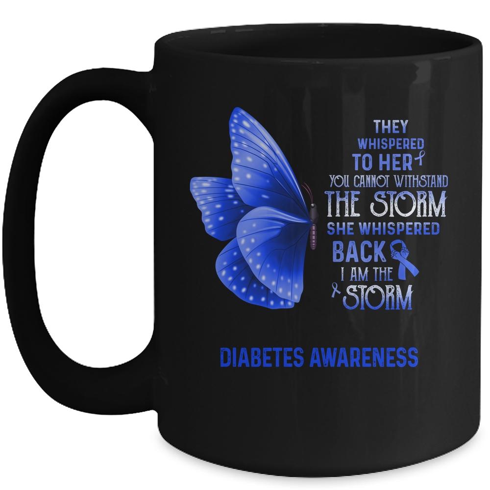I Am The Storm Diabetes Awareness Butterfly Mug-Coffee Mug-Mug-Black