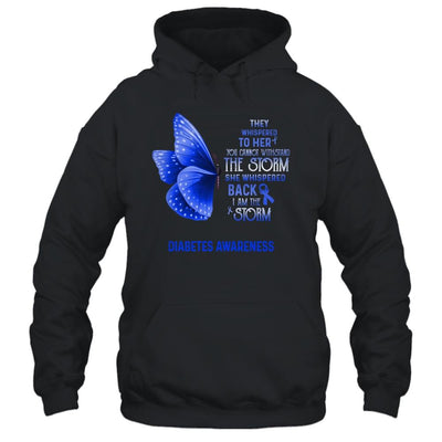 I Am The Storm Diabetes Awareness Butterfly-T-Shirt & Tank Top-Pullover Hoodie-Black