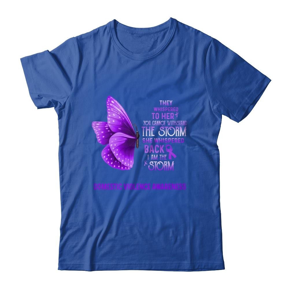 I Am The Storm Domestic Violence Awareness Butterfly-T-Shirt & Tank Top-Classic T-Shirt-Royal