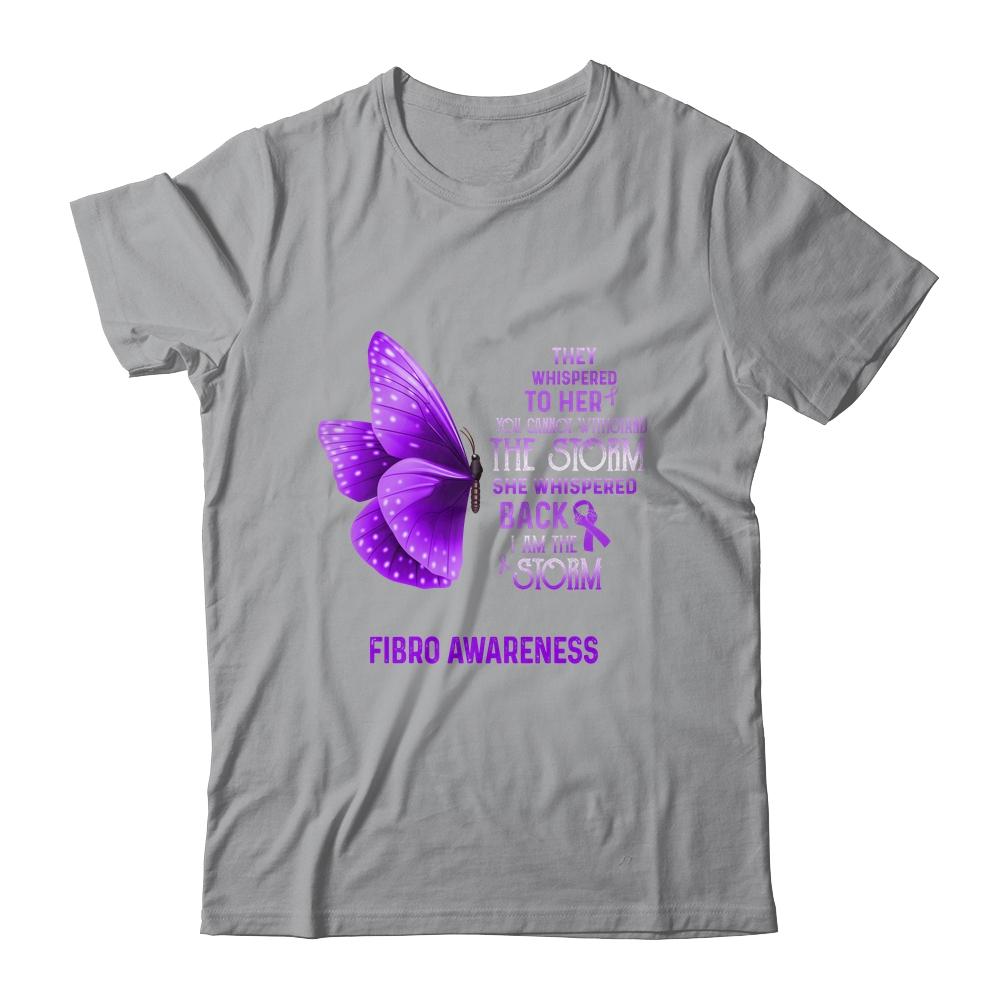 I Am The Storm Fibro Awareness Butterfly-T-Shirt & Tank Top-Classic T-Shirt-Sport Grey