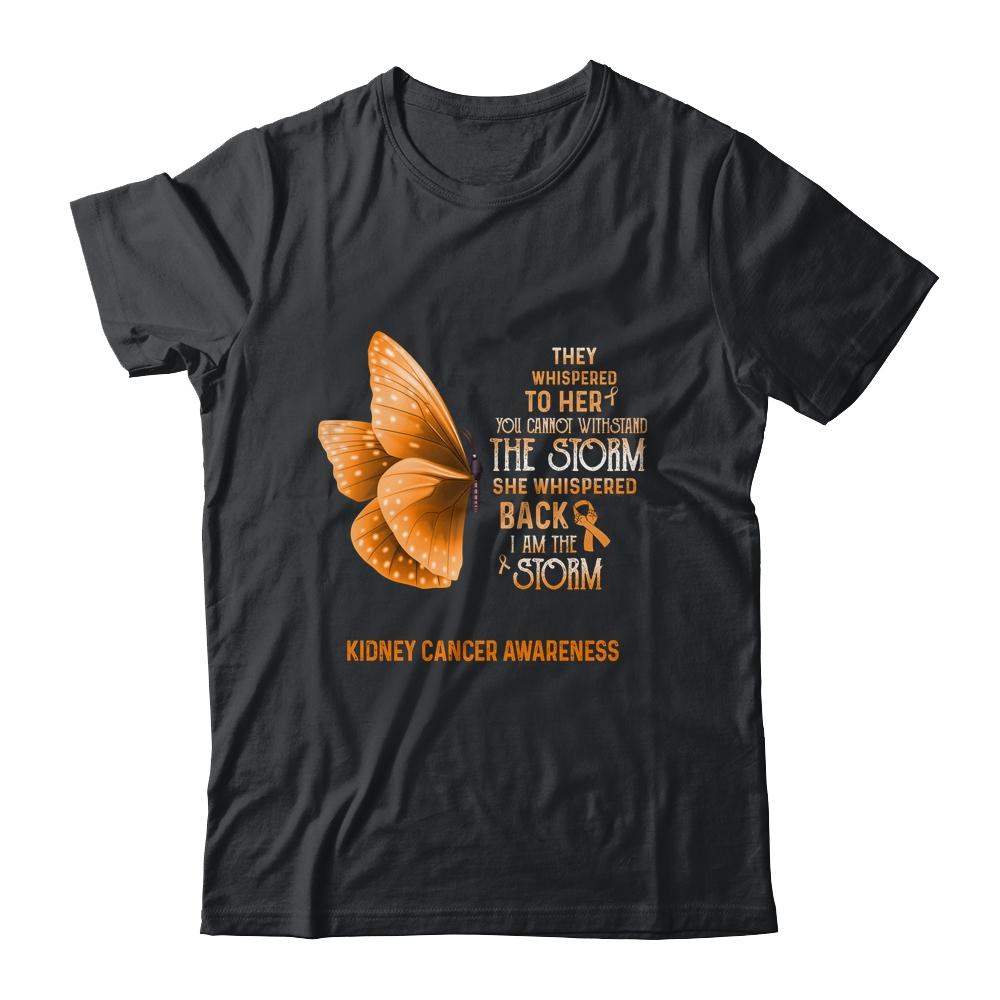 I Am The Storm Kidney Cancer Awareness Butterfly-T-Shirt & Tank Top-Classic T-Shirt-Black