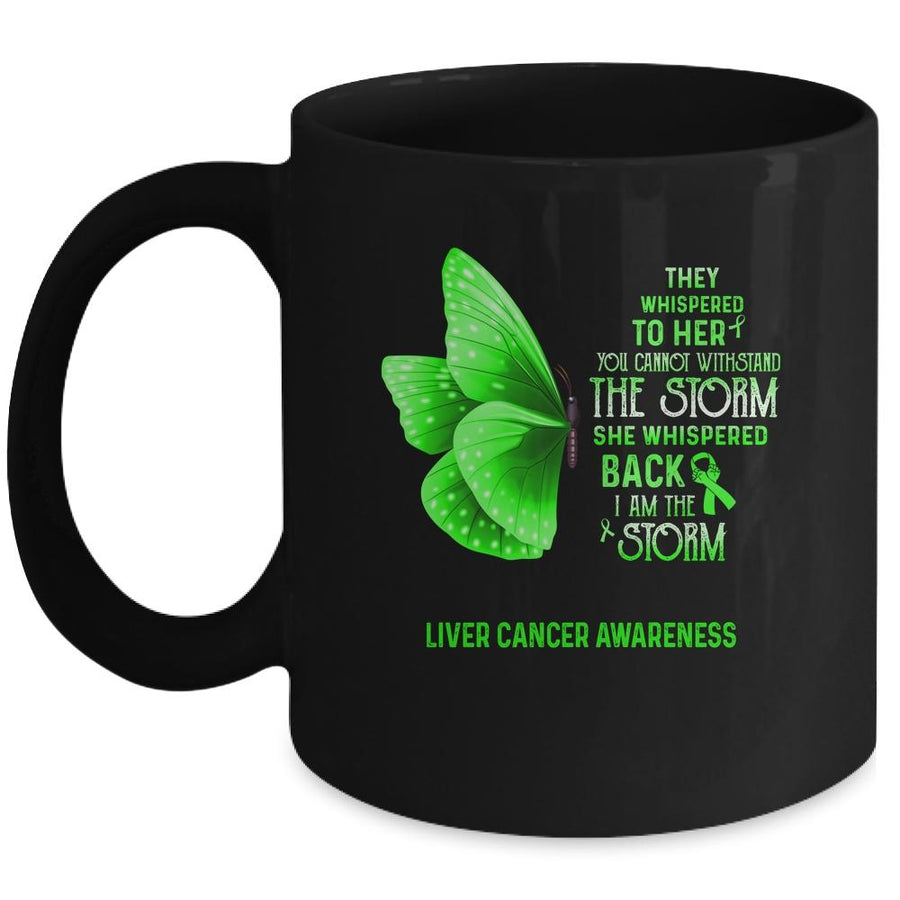 I Am The Storm Liver Cancer Awareness Butterfly Mug-Coffee Mug-Mug-Black