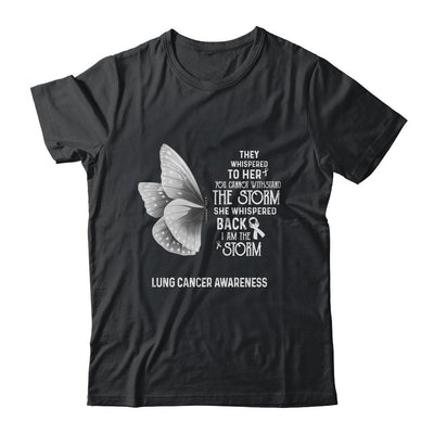 I Am The Storm Lung Cancer Awareness Butterfly-T-Shirt & Tank Top-Classic T-Shirt-Black