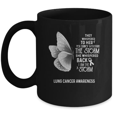 I Am The Storm Lung Cancer Awareness Butterfly Mug-Coffee Mug-Mug-Black
