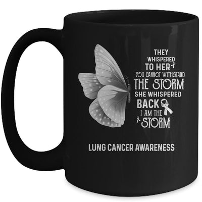 I Am The Storm Lung Cancer Awareness Butterfly Mug-Coffee Mug-Mug-Black