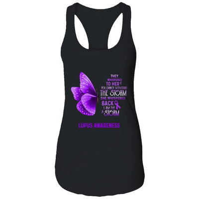 I Am The Storm Lupus Awareness Butterfly-T-Shirt & Tank Top-Women's Ideal Racerback Tank-Black