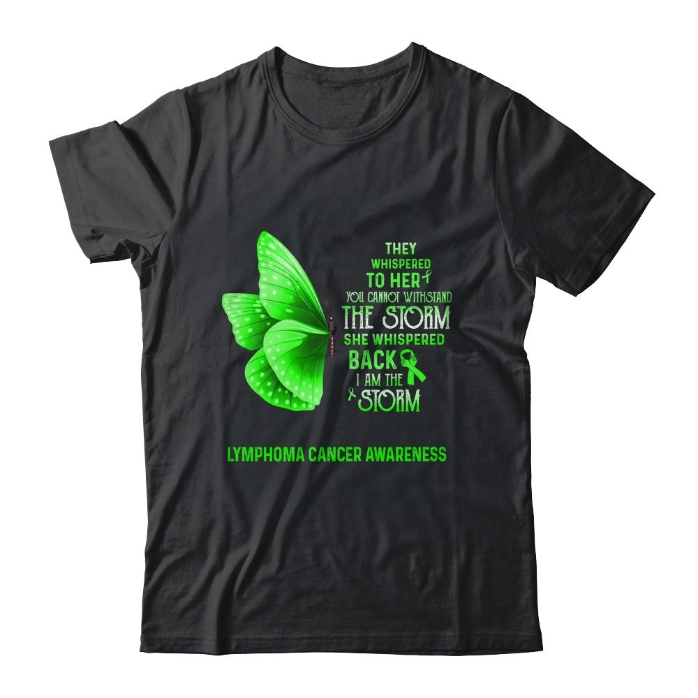 I Am The Storm Lymphoma Cancer Awareness Butterfly-T-Shirt & Tank Top-Classic T-Shirt-Black