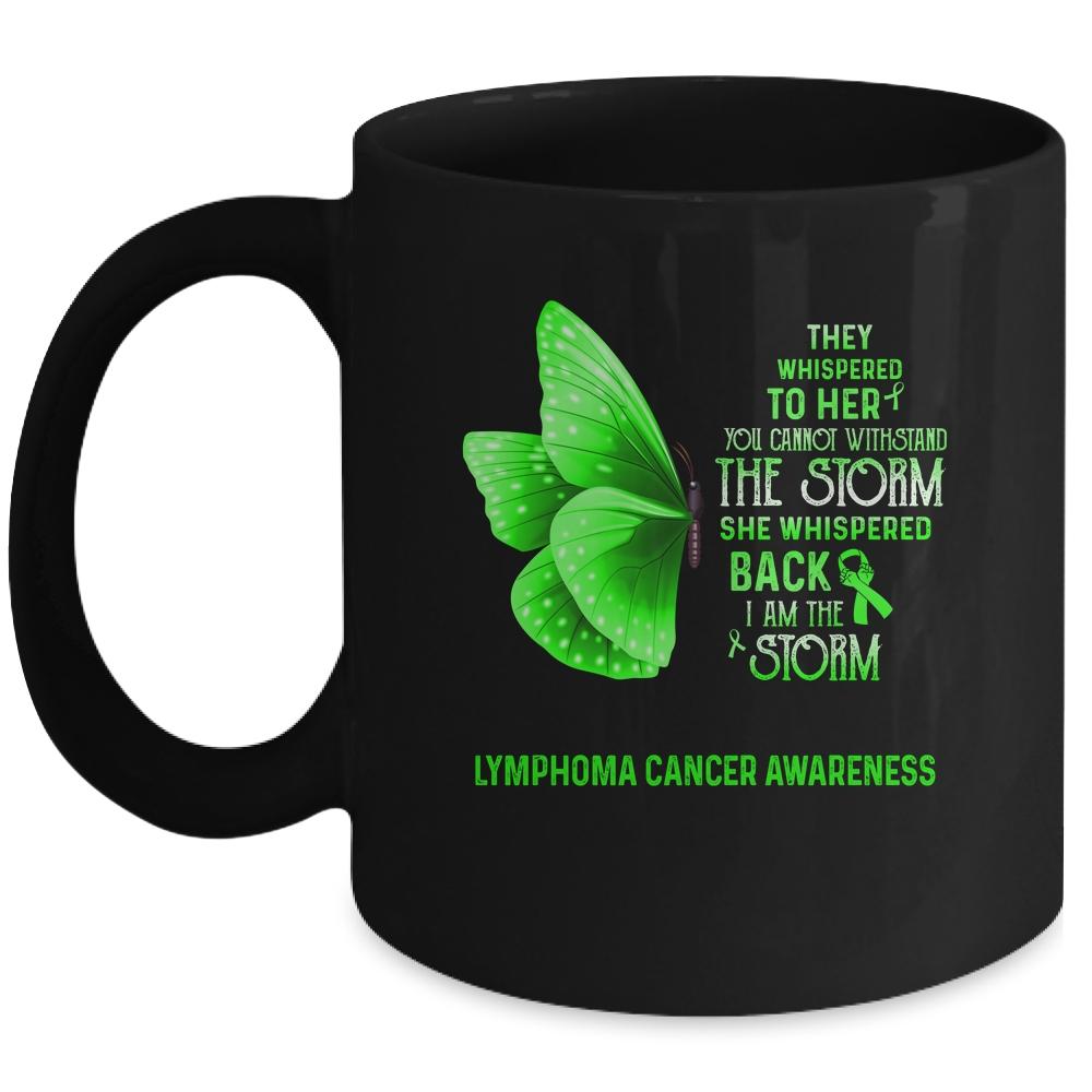 I Am The Storm Lymphoma Cancer Awareness Butterfly Mug-Coffee Mug-Mug-Black