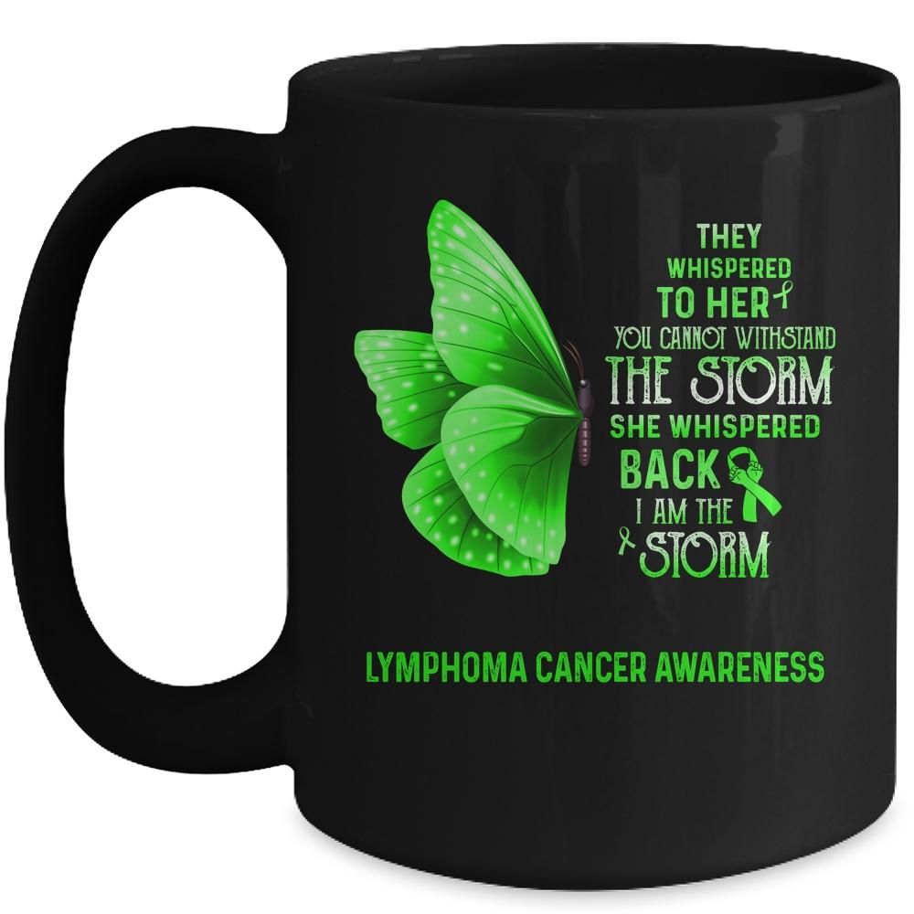 I Am The Storm Lymphoma Cancer Awareness Butterfly Mug-Coffee Mug-Mug-Black