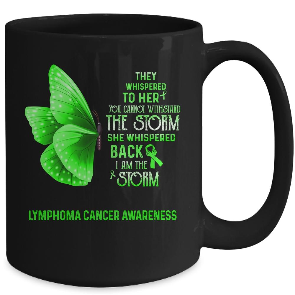 I Am The Storm Lymphoma Cancer Awareness Butterfly Mug-Coffee Mug-