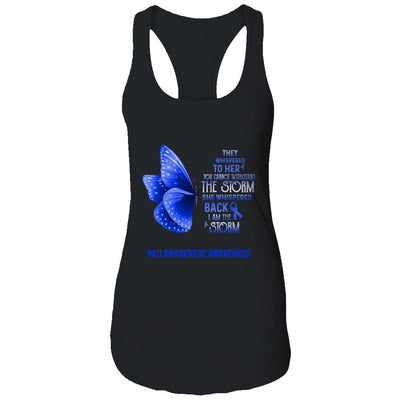 I Am The Storm PKU Awareness Butterfly-T-Shirt & Tank Top-Women's Ideal Racerback Tank-Black