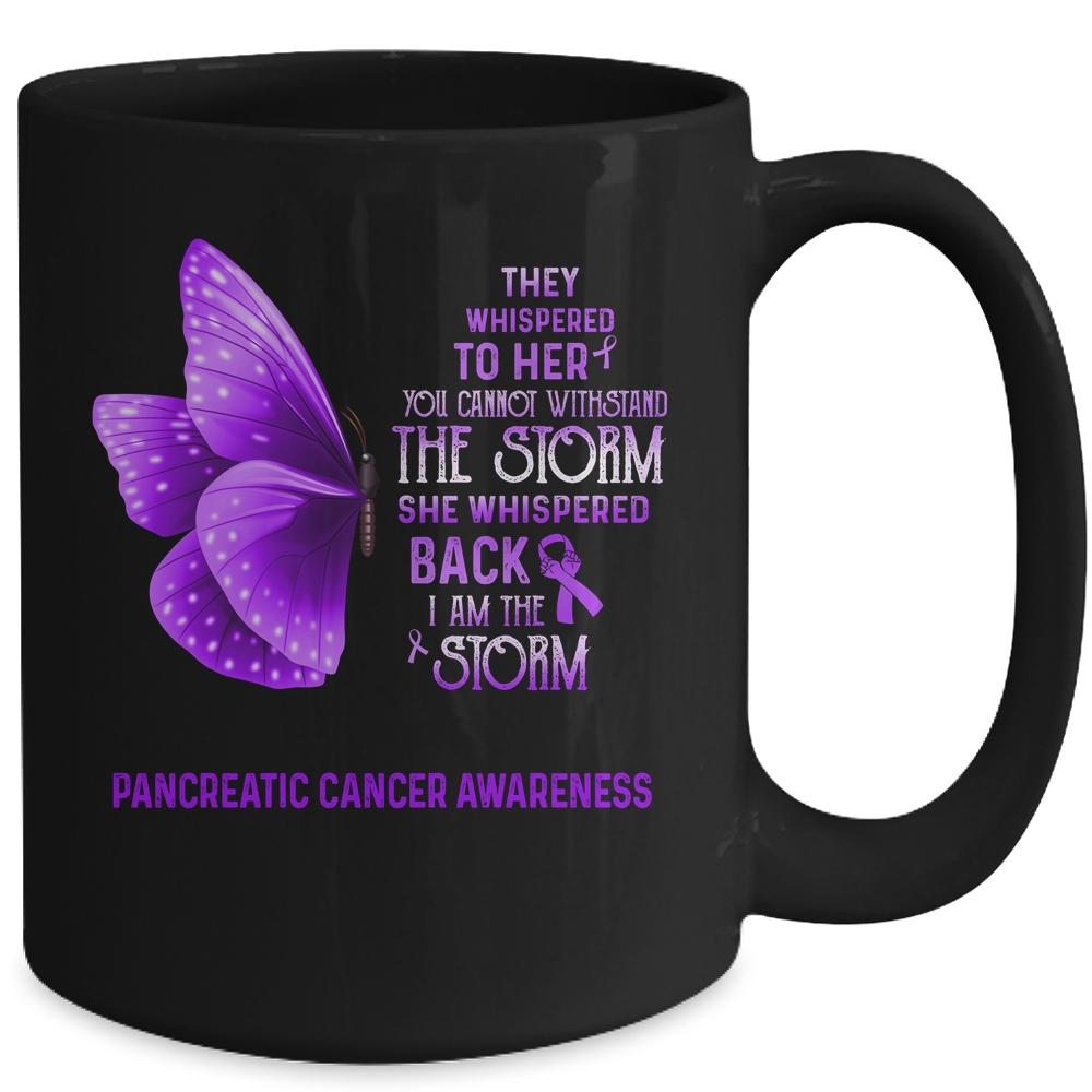 I Am The Storm Pancreatic Cancer Awareness Butterfly Mug-Coffee Mug-